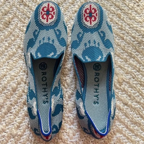 Rothy's Moroccan Teal Loafers - Picture 1 of 7